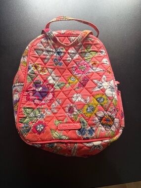 Vera Bradley Quilted Coral Floral Lunchbox
